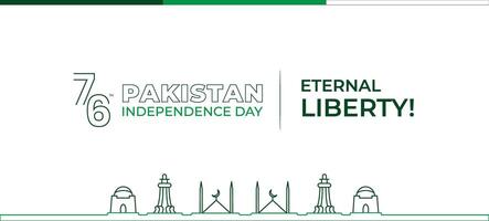 Pakistan Independence Day Banner with Design vector