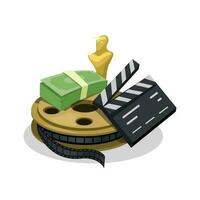 Cinema Entertainment Industry Symbol Cartoon illustration Vector