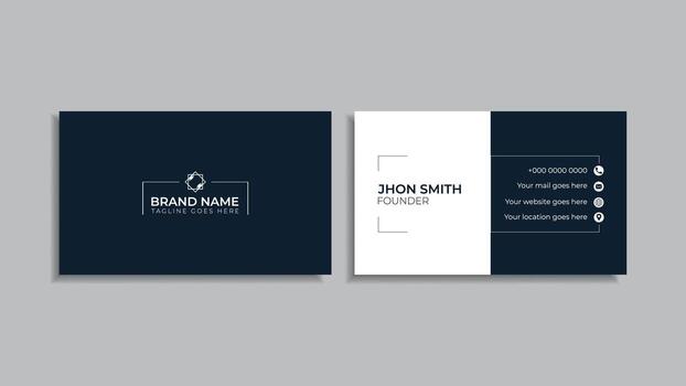 Professional business card design unique business card template fresh card minimal design White and Blue own design simple design vector illustrator visiting card name card