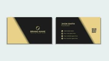 Luxury business card deign and corporate business card design minimal visiting card professional business card fresh name card design vector