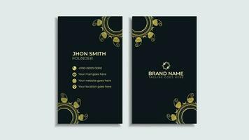 Vertical business card design minimal vertical trendy vertical business card design minimal vertical name card design trendy visiting card design mandala business card vector