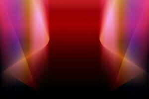 3d stage Tunnel in colorful neon light, underground passage. Abstract dark stage background. Background of an empty black corridor with neon light. Abstract background with lines and glow vector