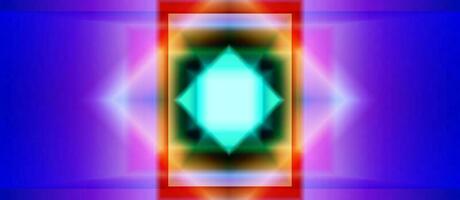 Blue digital hologram neon square border with text space in light room. stage hologram Technology view background. vector eps 10