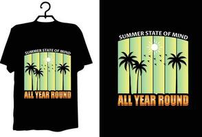 verano t camisa diseño vector