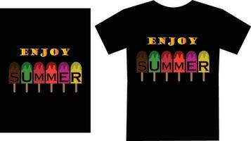 Hello enjoy summer T-shirt design vector file