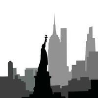 silhouette of urban buildings in black and white. can be used for backgrounds vector