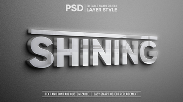 3D Perspective Realistic Elegant Black Ceramic Editable Smart Object Layer Style Text Effect psd