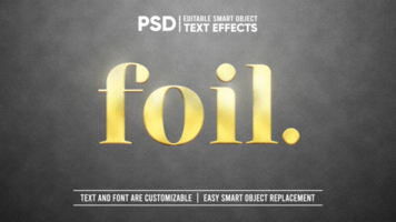 svart mocka med instansad guld folie redigerbar smart objekt text effekt psd