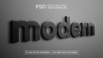 3D Perspective Side View Realistic Elegant Black Ceramic Text Editable Smart Object Mockup psd