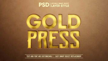Gold königlich Briefmarke Drücken Sie prägen auf Wildleder- 3d editierbar Schicht Stil Clever Objekt Text bewirken psd