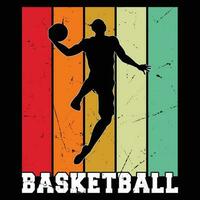 funny basketball t-shirt design vector