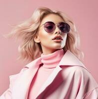 Fashion girl in sunglasses photo