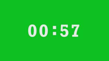 1 minuut tijdopnemer, een minuut timer aftellen, 60 seconden countdown tijdopnemer, countdown timer 60 tweede vrij video