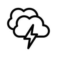 Thunder Cloud Icon Vector Symbol Design Illustration