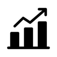 Rising Chart Icon Vector Symbol Design Illustration