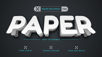 Paper - Editable Text Effect, Font Style psd