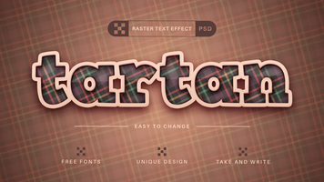 Tartan - Editable Text Effect, Font Style psd