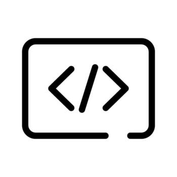 codificación icono vector símbolo diseño ilustración