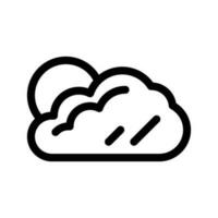 Sun Cloud Icon Vector Symbol Design Illustration