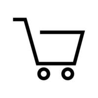 compras carro icono vector símbolo diseño ilustración