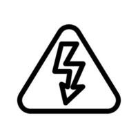 electricidad peligro icono vector símbolo diseño ilustración