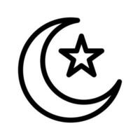 Crescent Icon Vector Symbol Design Illustration