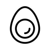 huevo medio icono vector símbolo diseño ilustración