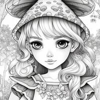 Fairy Girl Coloring Pages photo