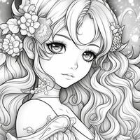 Fairy Girl Coloring Pages photo