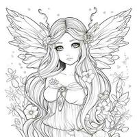 Fairy Girl Coloring Pages photo