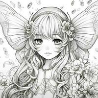 Fairy Girl Coloring Pages photo