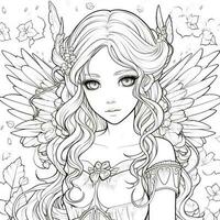 Fairy Girl Coloring Pages photo