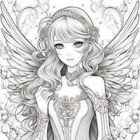 Fairy Girl Coloring Pages photo