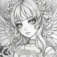 Fairy Girl Coloring Pages photo