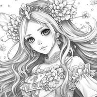 Fairy Girl Coloring Pages photo