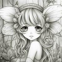 Fairy Girl Coloring Pages photo