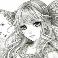 Fairy Girl Coloring Pages photo