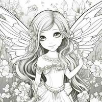 Fairy Girl Coloring Pages photo