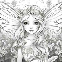 Fairy Girl Coloring Pages photo