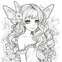 Fairy Girl Coloring Pages photo