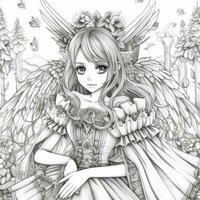 Fairy Girl Coloring Pages photo