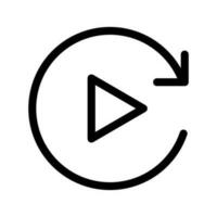 Replay Icon Vector Symbol Design Illustration