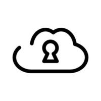 Cloud Protection Icon Vector Symbol Design Illustration