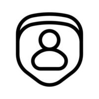 Shield User Icon Vector Symbol Design Illustration
