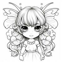 Fairy Girl Coloring Pages photo