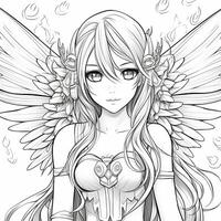 Fairy Girl Coloring Pages photo