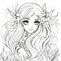 Fairy Girl Coloring Pages photo