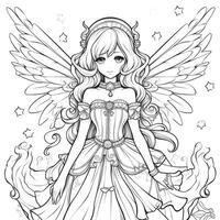 Fairy Girl Coloring Pages photo