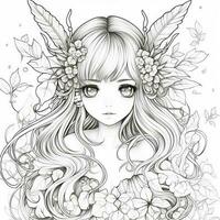 Fairy Girl Coloring Pages photo