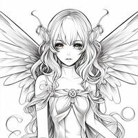 Fairy Girl Coloring Pages photo